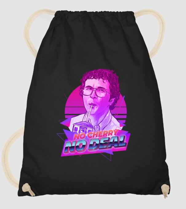 no cherry no deal stranger things model negru pe tricou