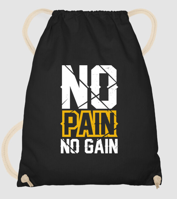 No Pain No Gain model negru pe tricou
