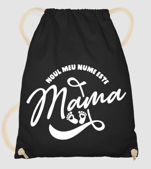 Noul meu nume este Mama model negru pe tricou