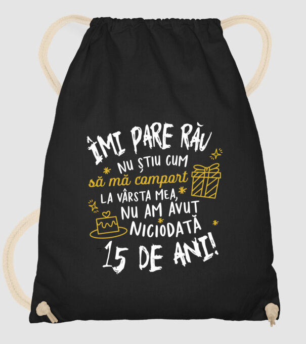 Nu am avut niciodată 15 de ani model negru pe tricou