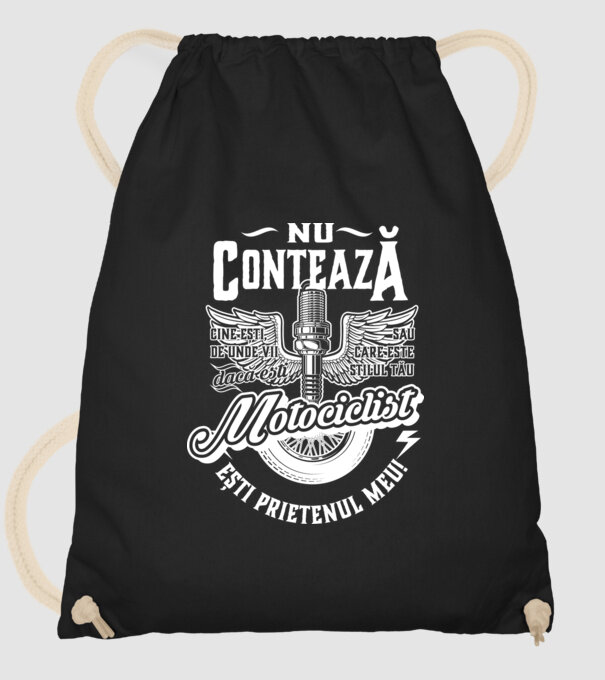 Nu contează cine ești, de unde vii sau care este stilul tău, dacă ești motociclist ești prietenul meu! model negru pe tricou