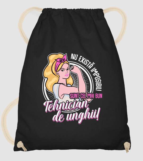 Nu există imposibil! Sunt cel mai bun tehnician de unghii! model negru pe tricou