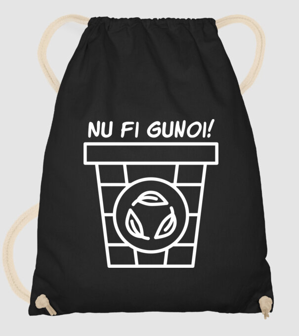 Nu fi gunoi  model negru pe tricou