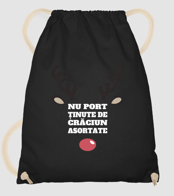 Nu port ținute de crăciun asortate crăciun chiar căprioară Negru model negru pe tricou