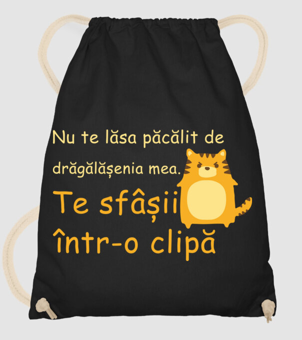 nu te lăsa păcălit de drăgălășenia mea. te sfâșii într-o clipă model negru pe tricou