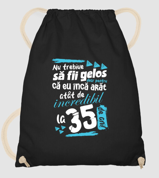 Nu trebuie să fii gelos 35 de ani model negru pe tricou