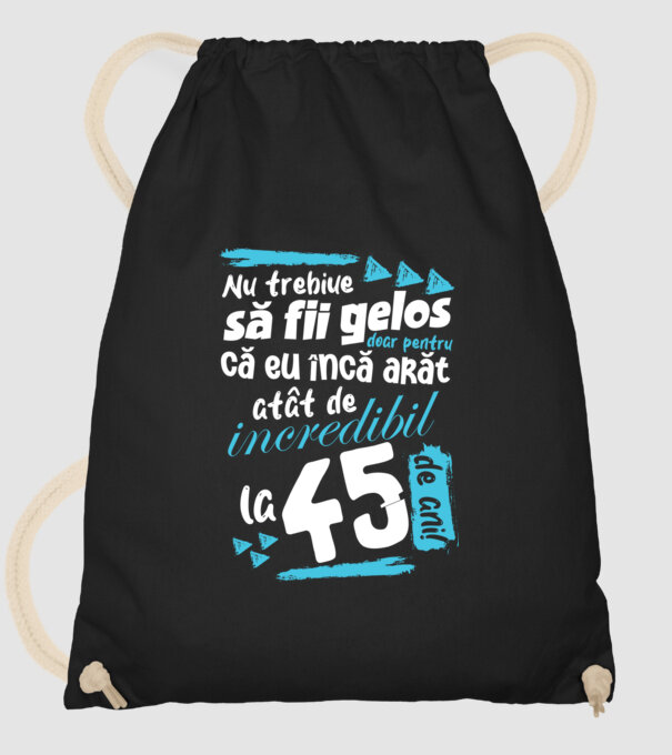 Nu trebuie să fii gelos 45 de ani model negru pe tricou