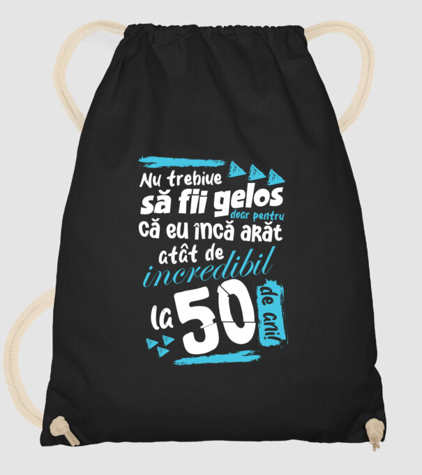 Nu trebuie să fii gelos 50 de ani model negru pe tricou