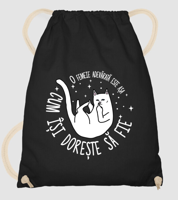 O femeie adevărată este așa cum își dorește să fie model negru pe tricou