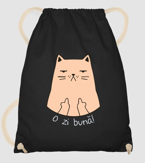 O zi bună model negru pe tricou