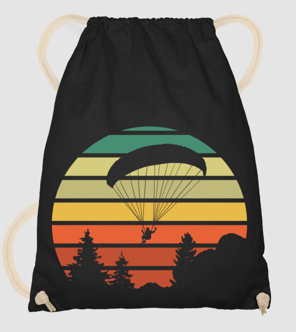 paraglide model negru pe tricou