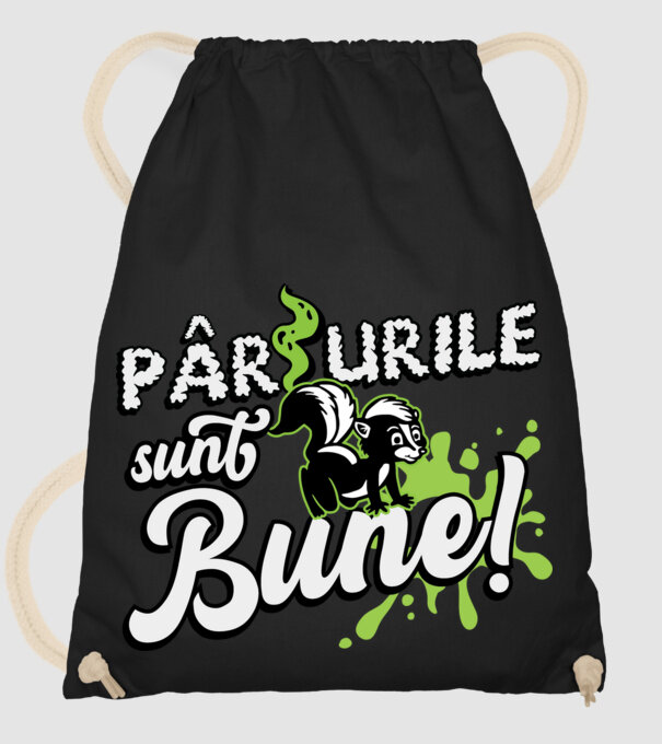 Pârțurile sunt bune model negru pe tricou