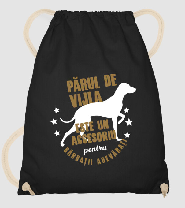 părul de vijla este un accesoriu pentru bărbații adevărați model negru pe tricou