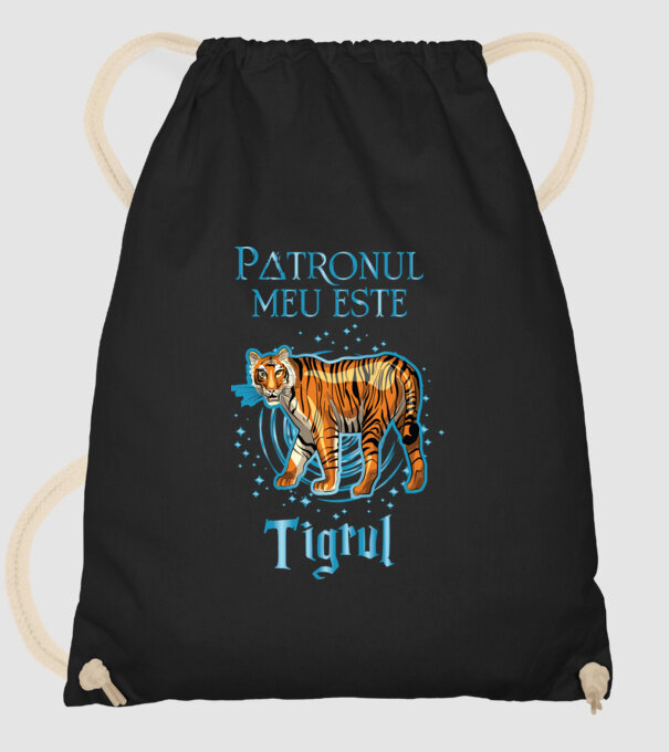 Patronul meu este TIGRUL model negru pe tricou