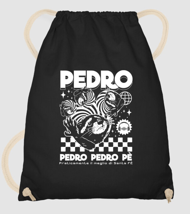 Pedro techno model negru pe tricou