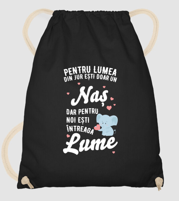 Pentru lumea din jur ești doar o naș, dar pentru noi ești întreaga lume 01 (2) model negru pe tricou