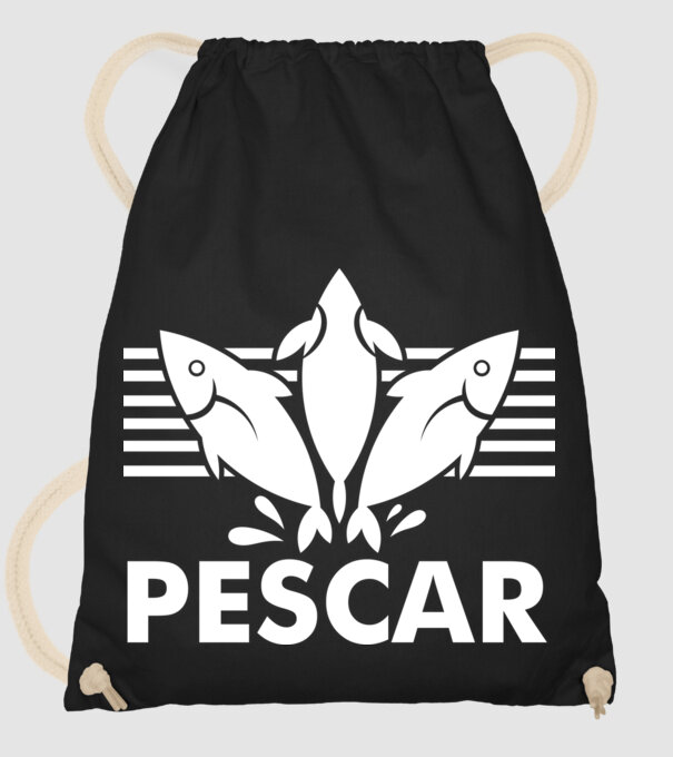 Pescar original model negru pe tricou