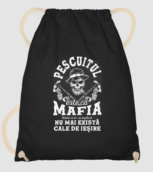 Pescuitul este ca mafia, odată ce te-ai implicat, nu mai există cale de ieșire model negru pe tricou