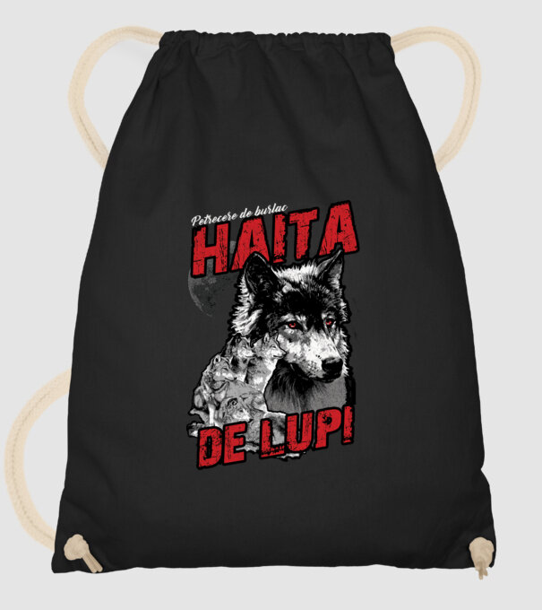 Petrecere de burlac - haită de lupi model negru pe tricou