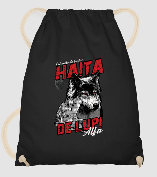 Petrecere de burlac - haită de lupi masculi alfa model negru pe tricou
