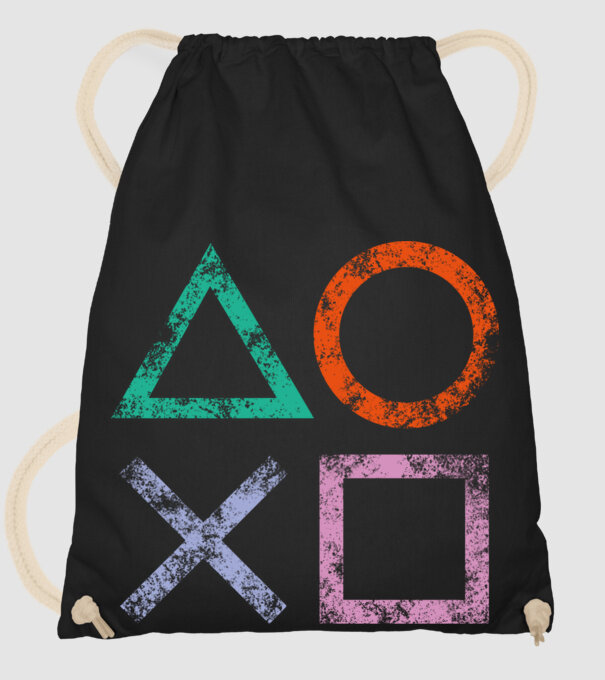 PlayStation icon model negru pe tricou