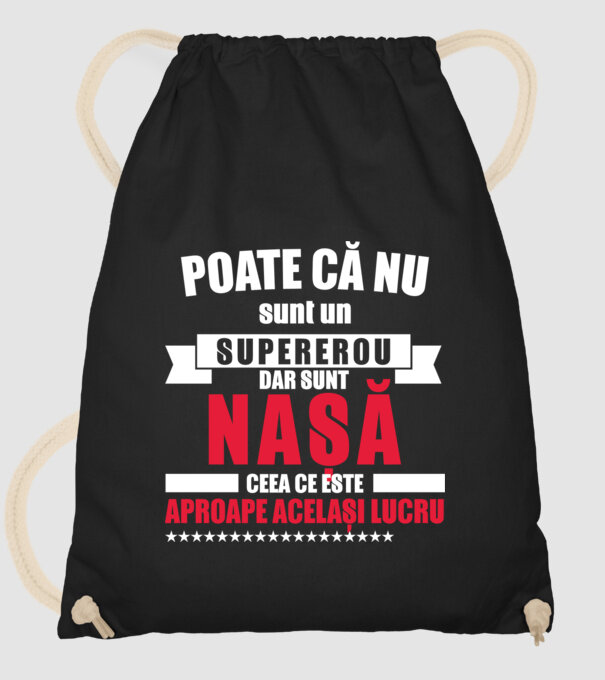 Poate că nu sunt un supererou, dar sunt nașă, ceea ce este aproape același lucru model negru pe tricou