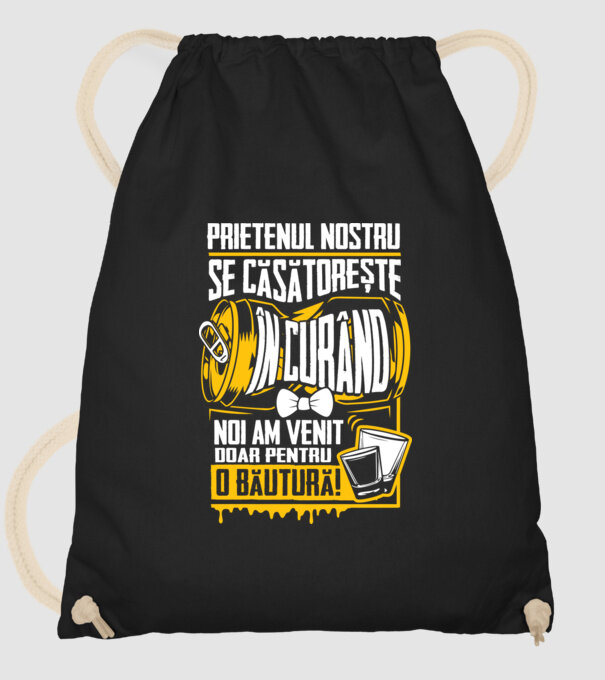 Prietenul nostru se căsătorește în curând model negru pe tricou