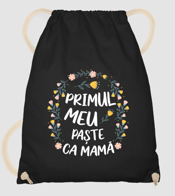 Primul meu Paște ca mamă model negru pe tricou