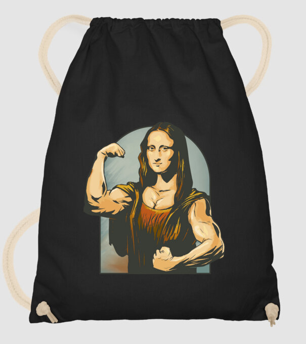 Pumped Mona model negru pe tricou