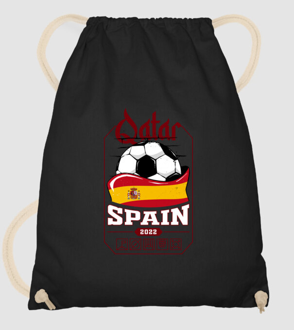 Qatar teams Spain model negru pe tricou