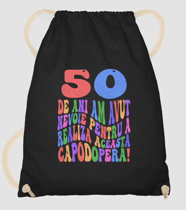 Realiza această capodoperă 50 model negru pe tricou