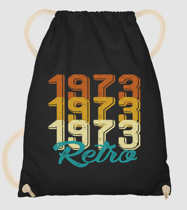 Retro 1973 model negru pe tricou