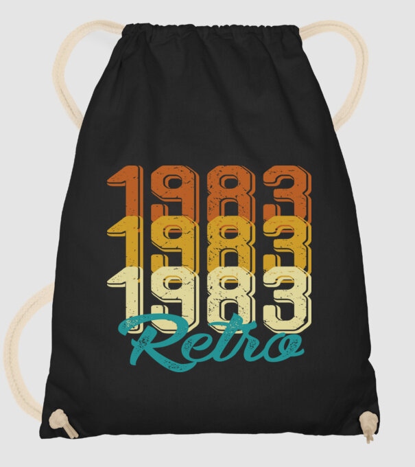 Retro 1983 model negru pe tricou