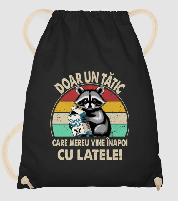 Retro Apa aki visszajött a tejjel RO model negru pe tricou
