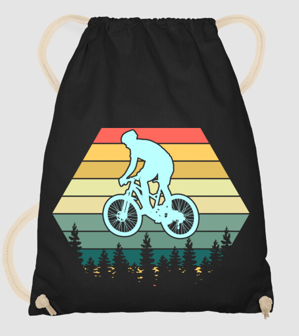 retro mountain bike model negru pe tricou