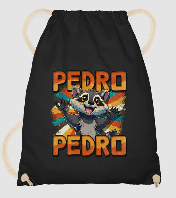 Retro Pedro model negru pe tricou