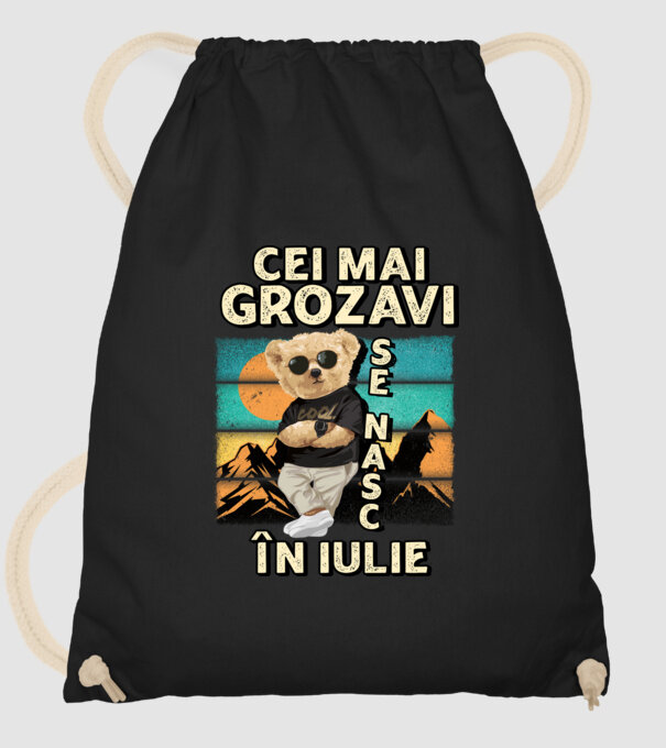 RETRO teddy IULIE model negru pe tricou