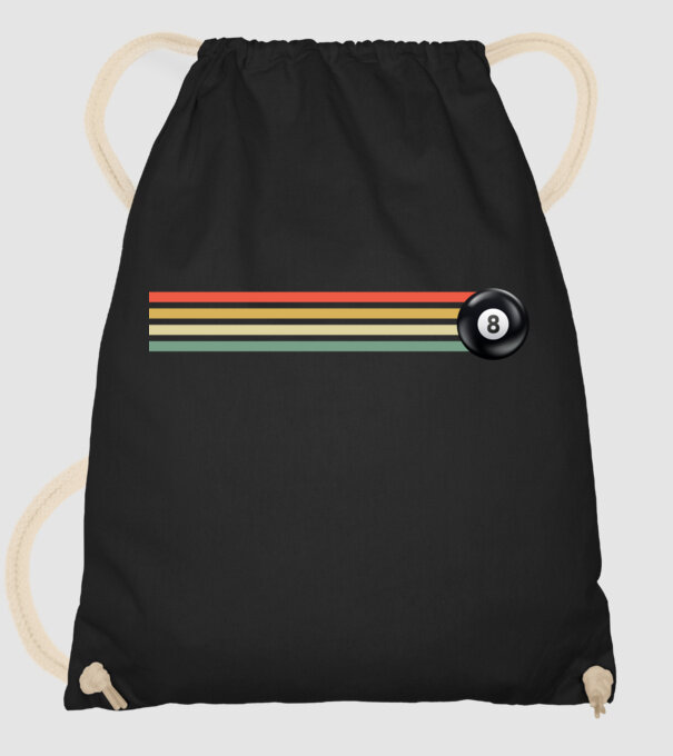 Retro - Vintage 8 ball model negru pe tricou