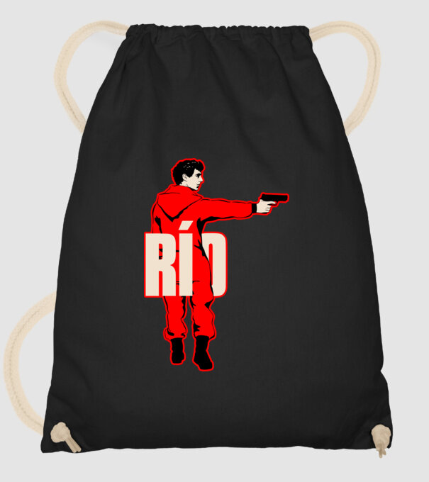 rio la casa de papel model negru pe tricou