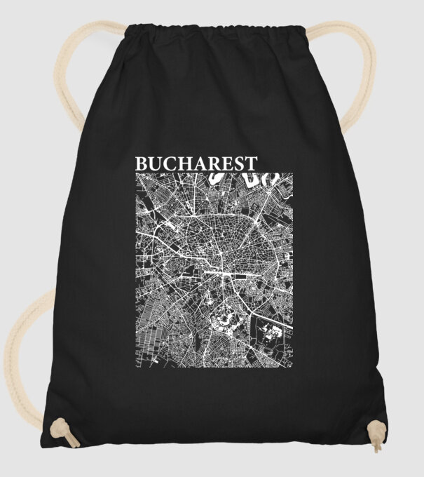România Bucharest map model negru pe tricou