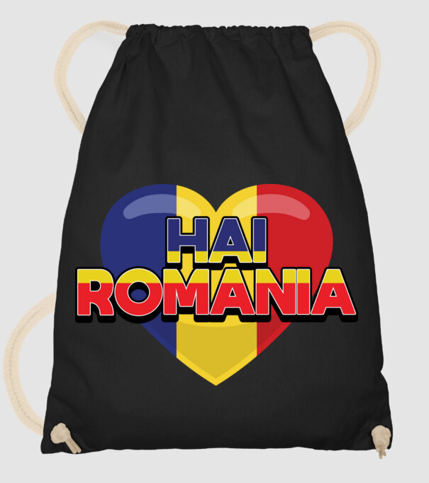 Romania heart model negru pe tricou