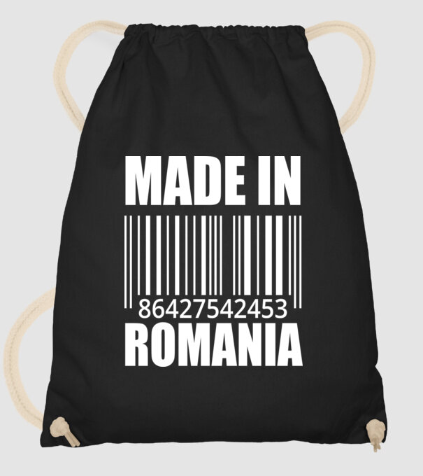 România made in model negru pe tricou