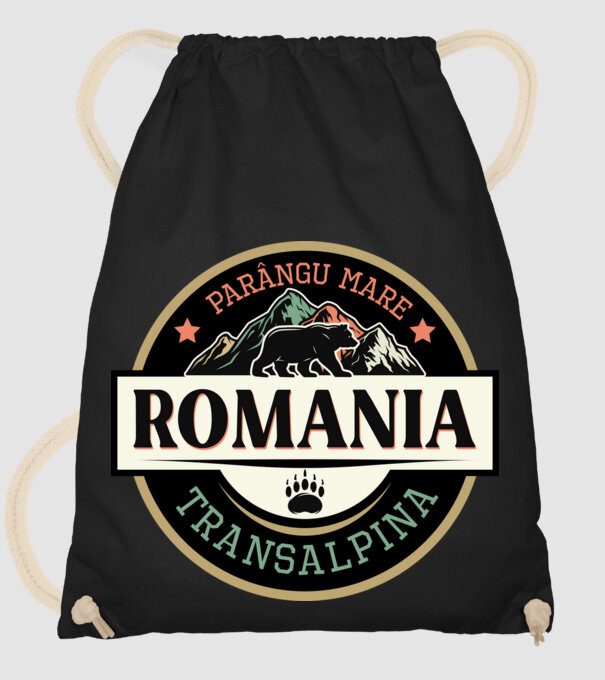 România transalpina model negru pe tricou