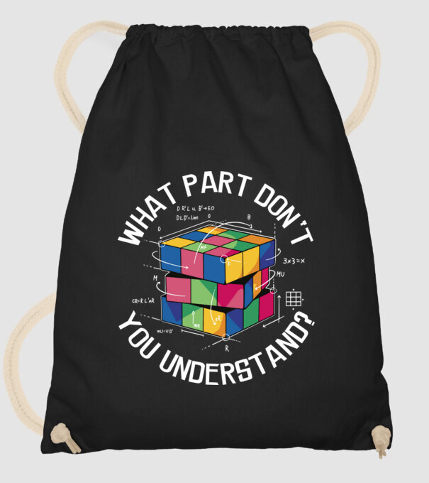Rubik cube what part model negru pe tricou