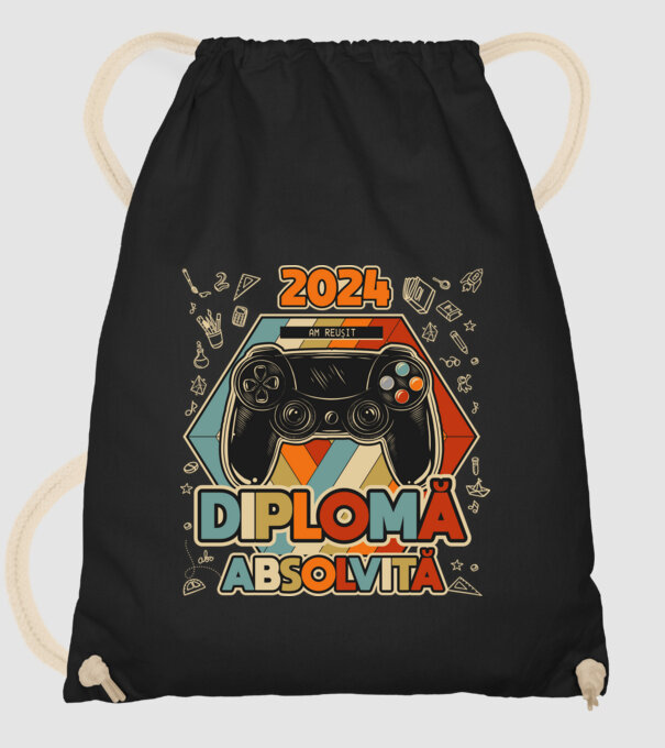 școala  generală diplomă model negru pe tricou