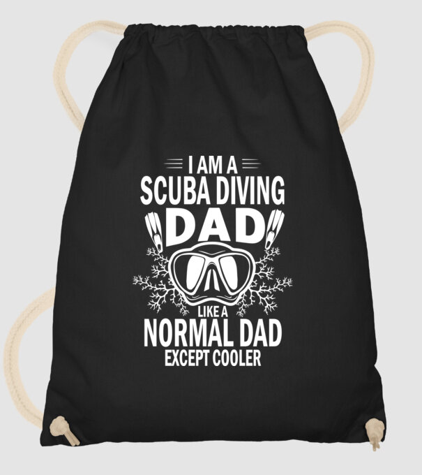 Scuba Dad model negru pe tricou