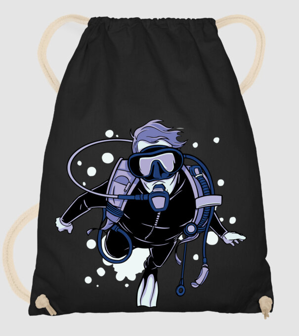 Scuba driver model negru pe tricou