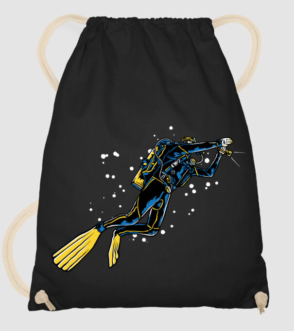 Scuba driver with light model negru pe tricou