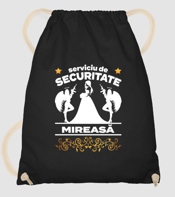 serviciu de securitate mireasă model negru pe tricou