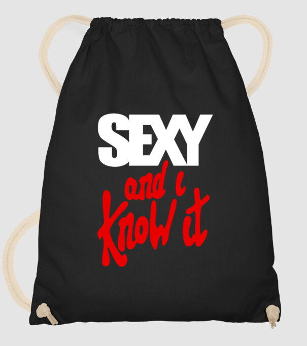 Sexy And I Know It model negru pe tricou